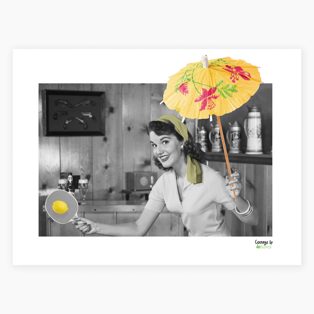 Lámina emocional decorativa coraje ping pong.
