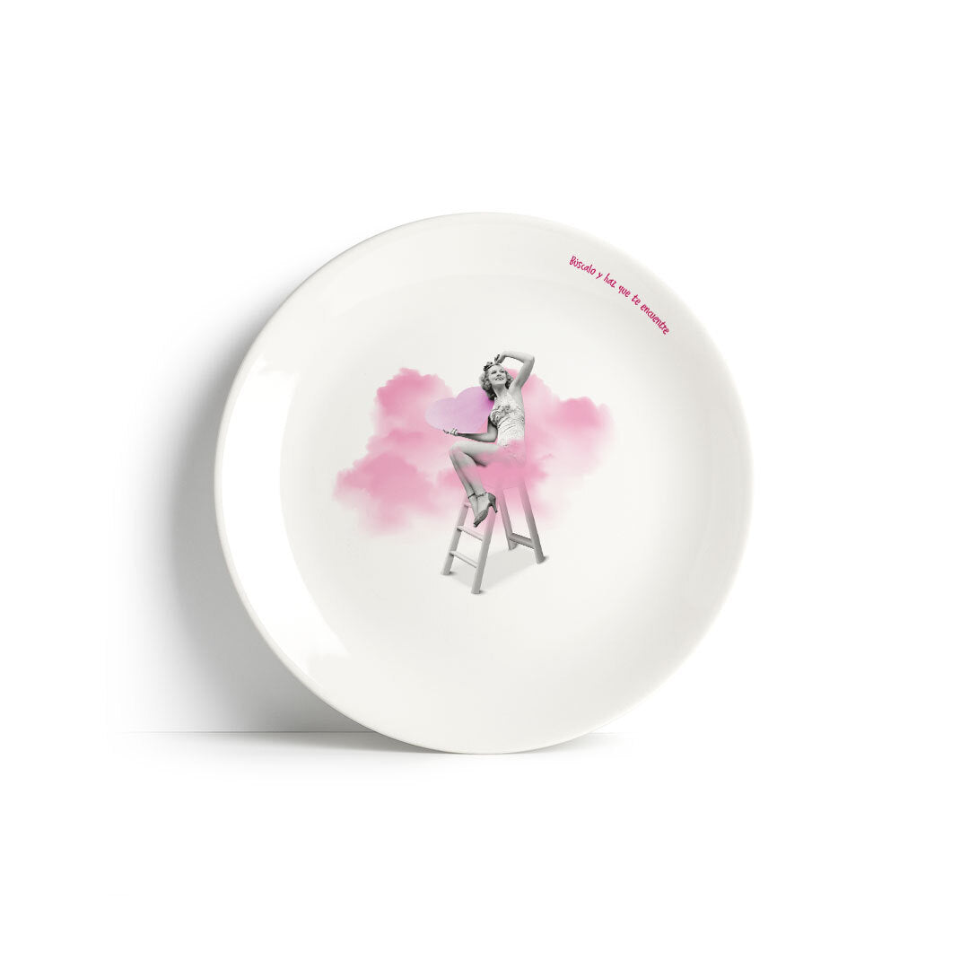 Plato emocional decorativo amor cielo.