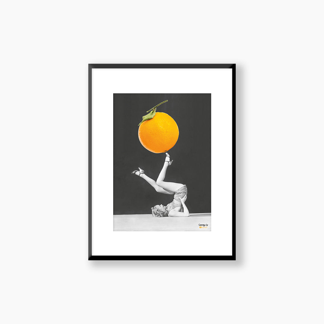 Lámina emocional decorativa coraje naranja.