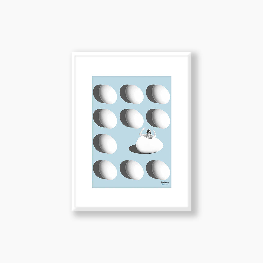 Lámina emocional decorativa liberación huevo.