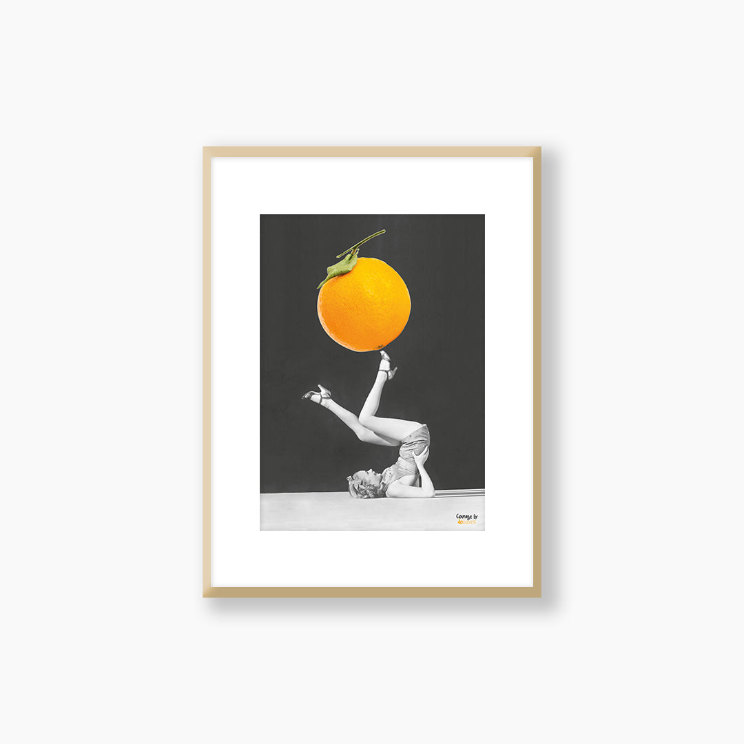 Lámina emocional decorativa coraje naranja.