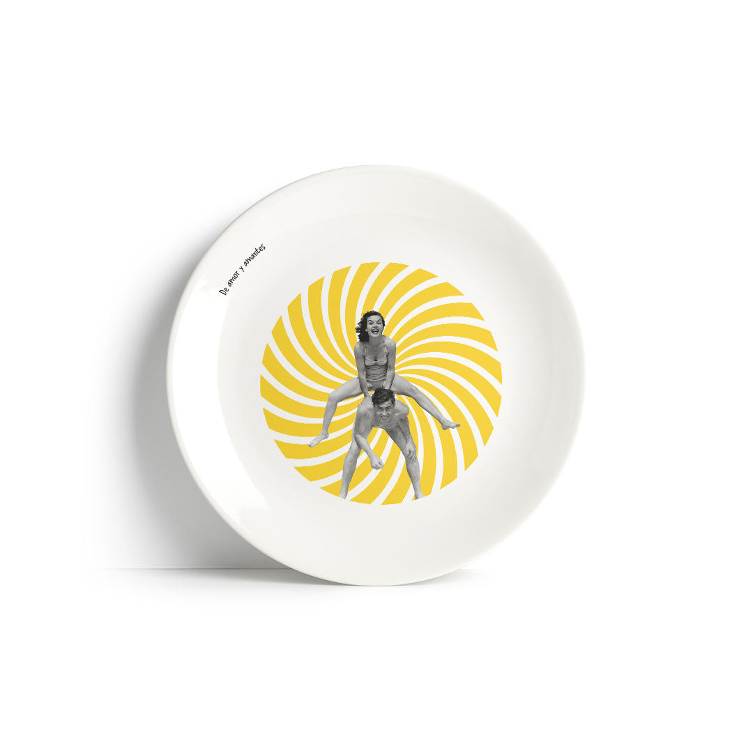 Plato emocional decorativo amor twister.