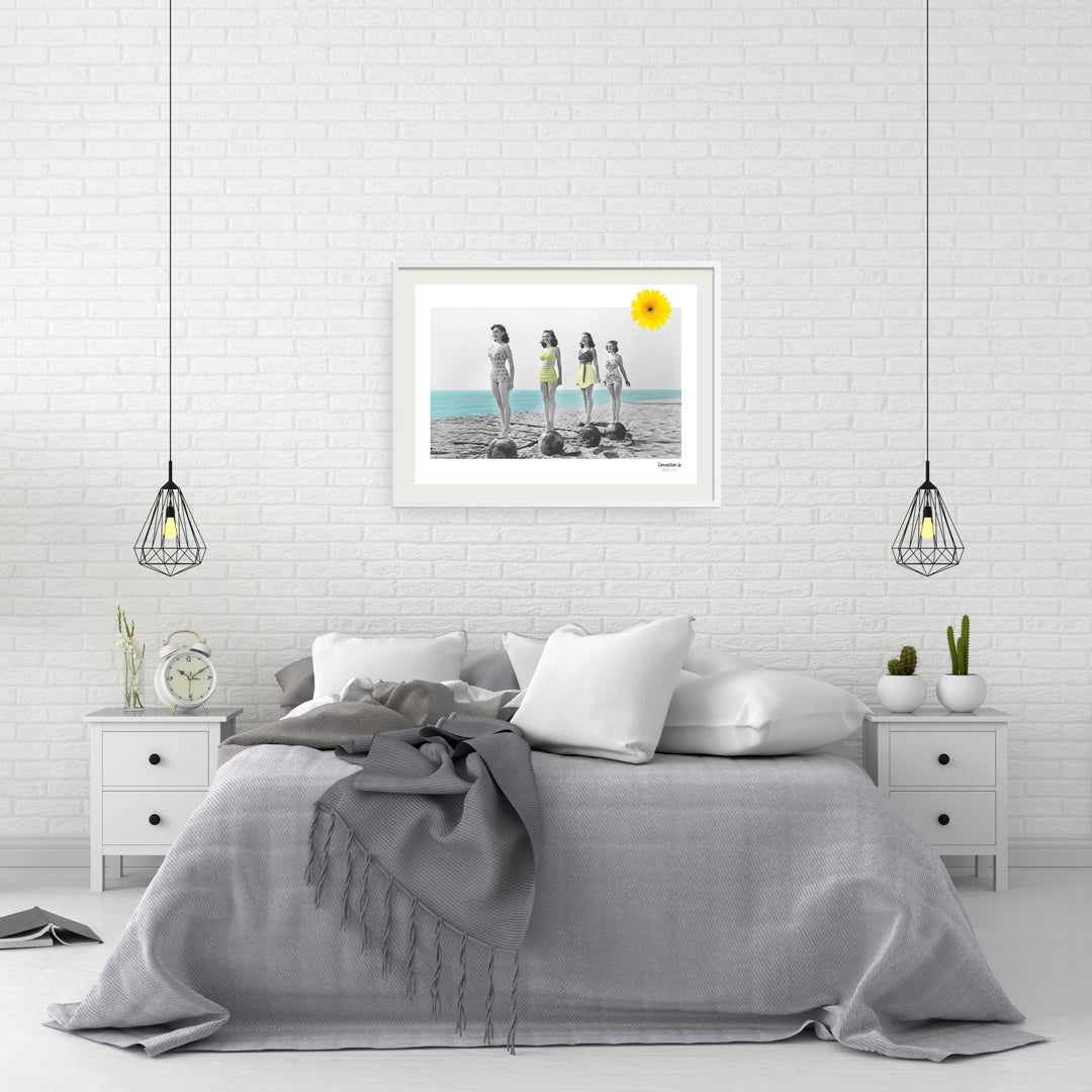 Lámina emocional decorativa conexión cuatro chicas.